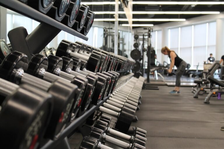 Activewear and workout gear laid out