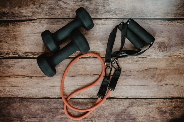 Activewear and workout gear laid out
