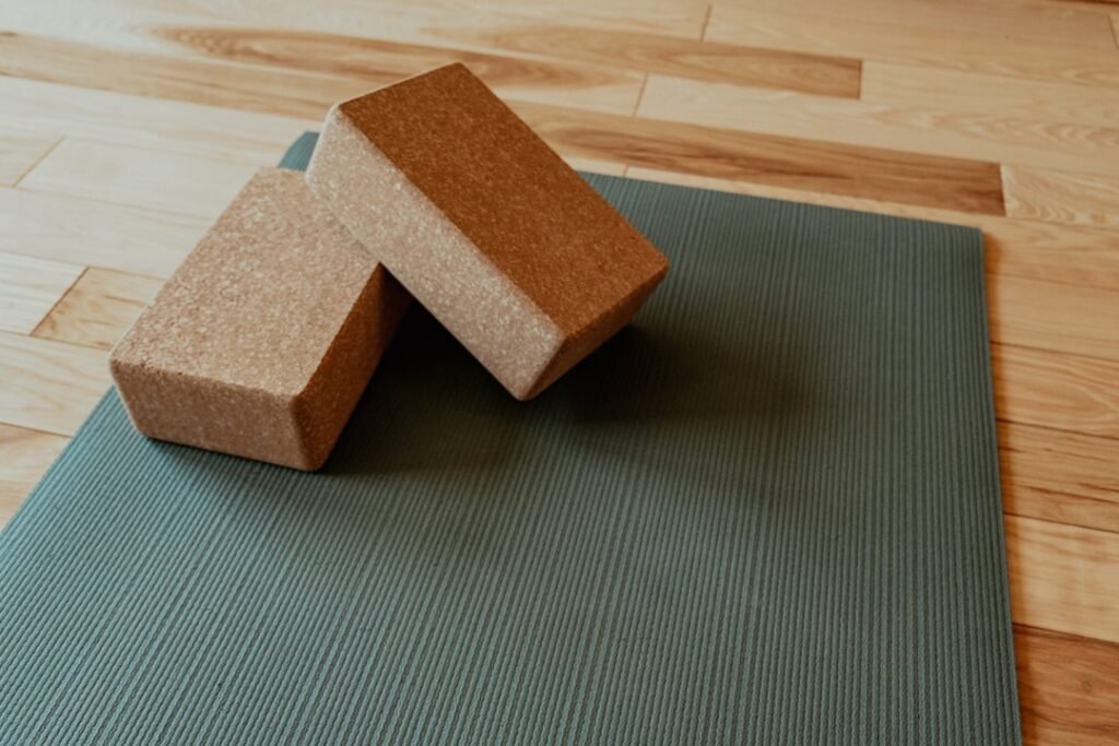 Activewear and workout gear laid out